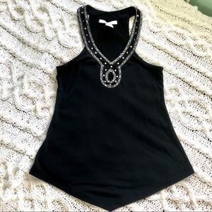 Charlotte Russe black embellished w/ silver beads